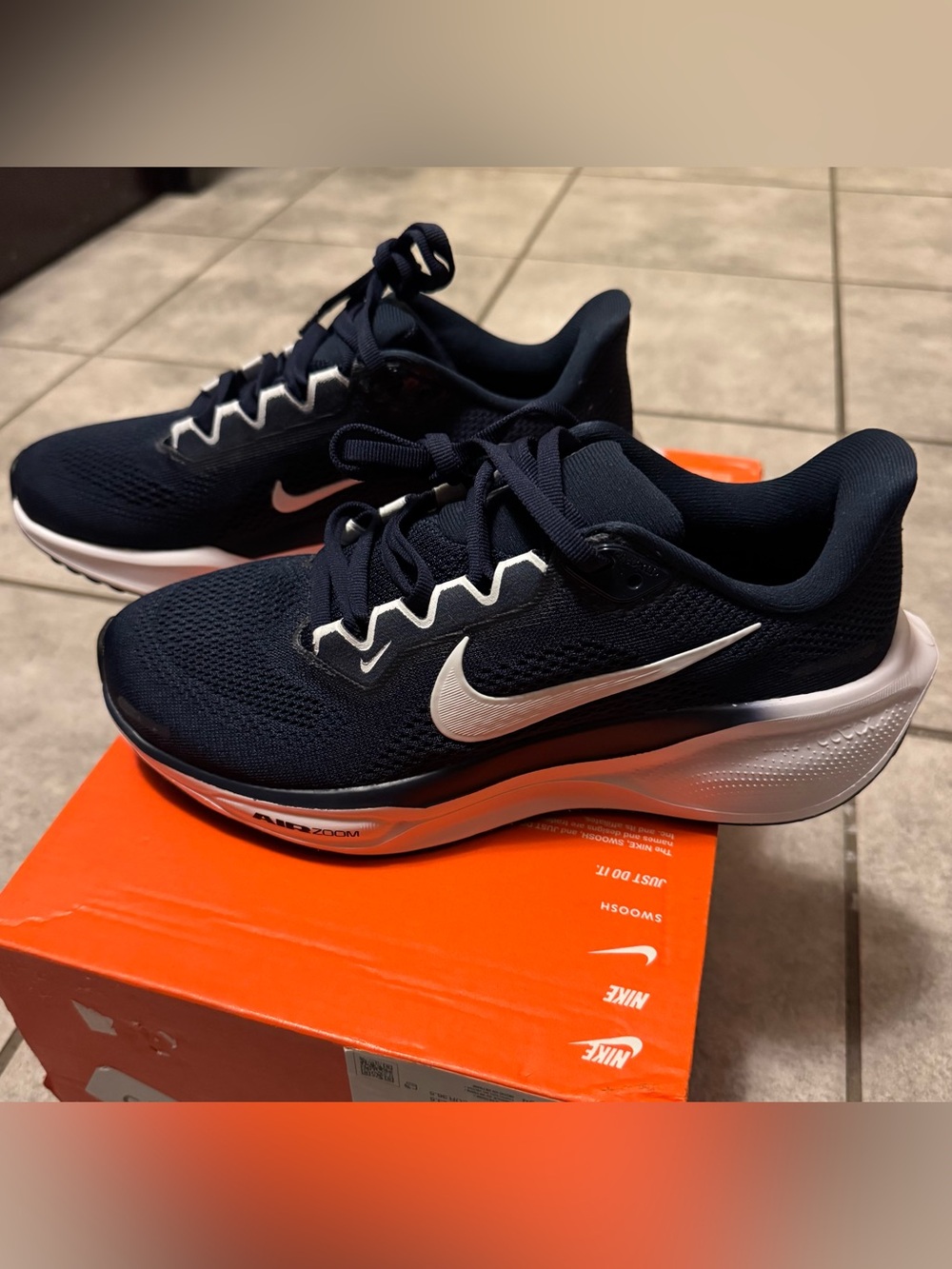 Women's Nike Air Zoom Pegasus 41 TB College Navy Blue White size 6
